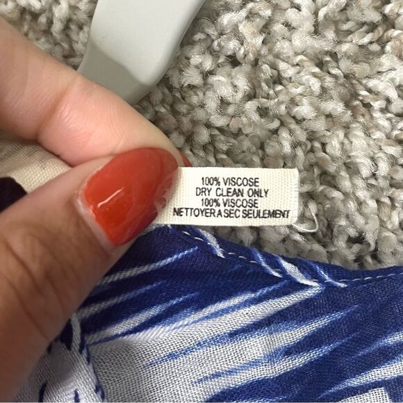 Michael Stars Blue and White Printed Coverup Wrap - Picture 7 of 8